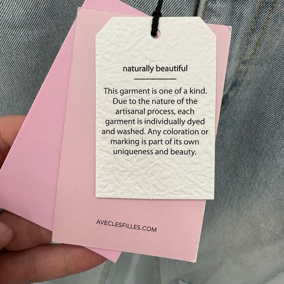 AVEC LES FILLES Relaxed Fit Slit Raw Hem Jeans // 26 - Picture 7 of 12